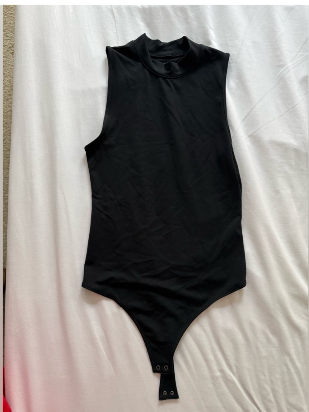 Abercrombie & Fitch Black Mock Neck Sleeveless Bodysuit